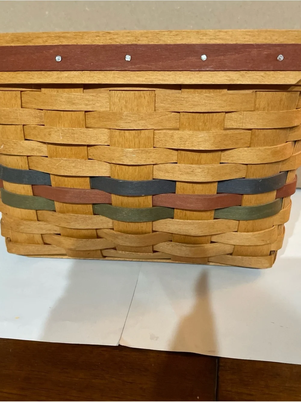 Longaberger Shades Of Autumn Recipe Basket 1994